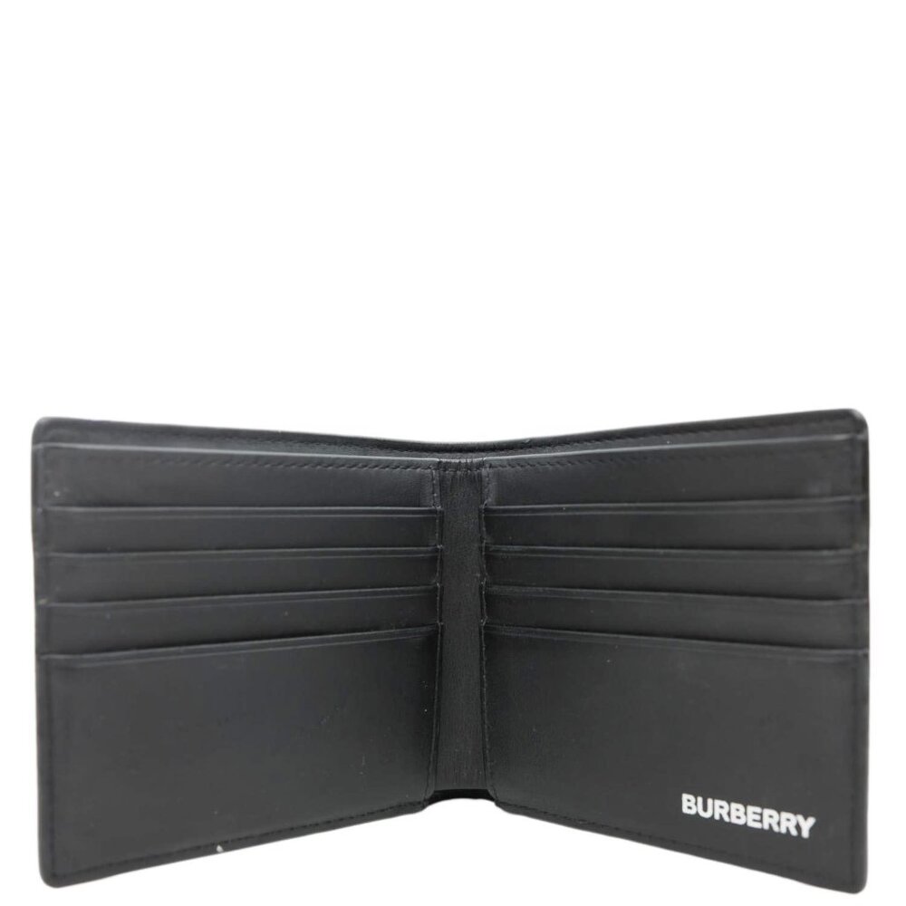 Burberry London Check-Print Canvas Bi-Fold Wallet Black - Picture 11 of 15